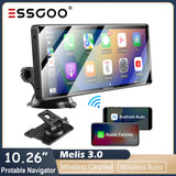 ESSGOO 10.26" Wireless Carplay Monitor Car Radio Automotive