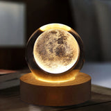 3D Moon Crystal Ball Night Light